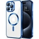 thumbnail image 1 of Entronix Funda Magnética Brillante Compatible con iPhone 14 Pro Max: Carcasa Transparente, Fina y Resistente a los Golpes con Anillo Magnético, Color Azul, 1 of 8