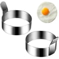 thumbnail image 2 of 4pcs 3.5 Inch Round Stainless Steel Pancake Rings Egg Rings, Non-stick Fried Egg Mold, Pancake Maker Molds, Breakfast Egg Sandwich Cook Maker (3.5inch), 2 of 5