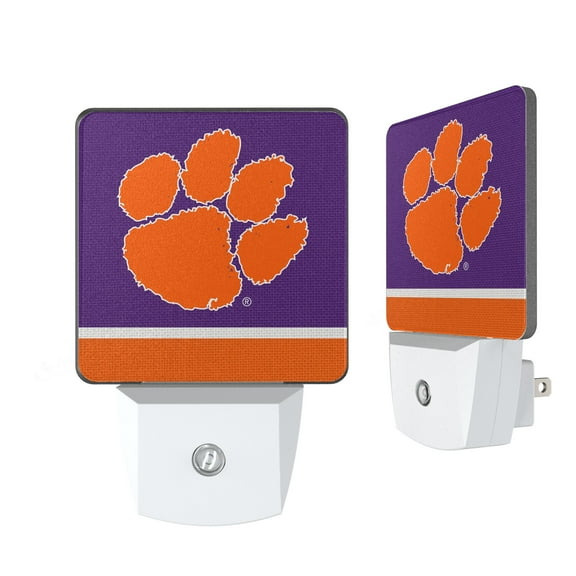 Clemson Tigers Stripe Design Nightlight 2-Pack