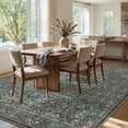 thumbnail image 6 of SIXHOME 5'x7' Area Rugs for Living Room Non Slip Washable Rugs Floral Farmhouse Rugs for Bedroom Dining Room Office Soft Indoor Carpet Vintage Home Decor，Dark Green, 6 of 7