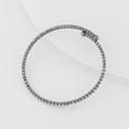thumbnail image 2 of X & O Black Rhodium Plated Single Row Flex Bangle with White Crystals, 2 of 5