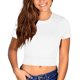 thumbnail image 3 of Camisetas de manga corta con cuello redondo para mujer, camisetas informales de moda de Color puro con lazo en la espalda, camisetas de verano para mujer, color blanco L, 3 of 6