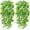 Green, variant on Artificial Hanging Plants 2pcs Fake Hanging Plant Faux Hanging Plant Artificial Plants Outdoor UV Resistant Plastic Plants (Green) A