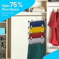 thumbnail image 3 of Martten 14LY-83 Non-Slip Metal 5 Tier Skirt & Pants Space Saving Hanger with Clips, 3 of 7