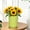 B-Green, variant on Nordic Style Plastic Vase for Faux Flowers or Dried Arrangements, Lightweight Decorative Home Accent Cylinder Vessel for Indoor Shelf Table Centerpiece