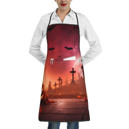 

Matuu Pumpkins for Adjustable Cooking Aprons for Women with Pockets Kitchen Aprons for Men Water and Oil Resistant