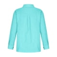 thumbnail image 4 of Womens Cotton Linen Button Down Shirts 2026 Spring Casual Long Sleeve Tees Solid Color Loose Work Tops Pockets Dressy Lightweight Comfy Outfits Going Out Tops Ladies Fashion Trendy, 4 of 8