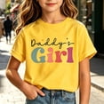 thumbnail image 2 of SDNall Girls Letter Print T Shirt, Crew Neck Cotton Tops, Girl Casual Short Sleeve Tees, Graphic Summer Shirts Sizes 2-12 Years, 2 of 7