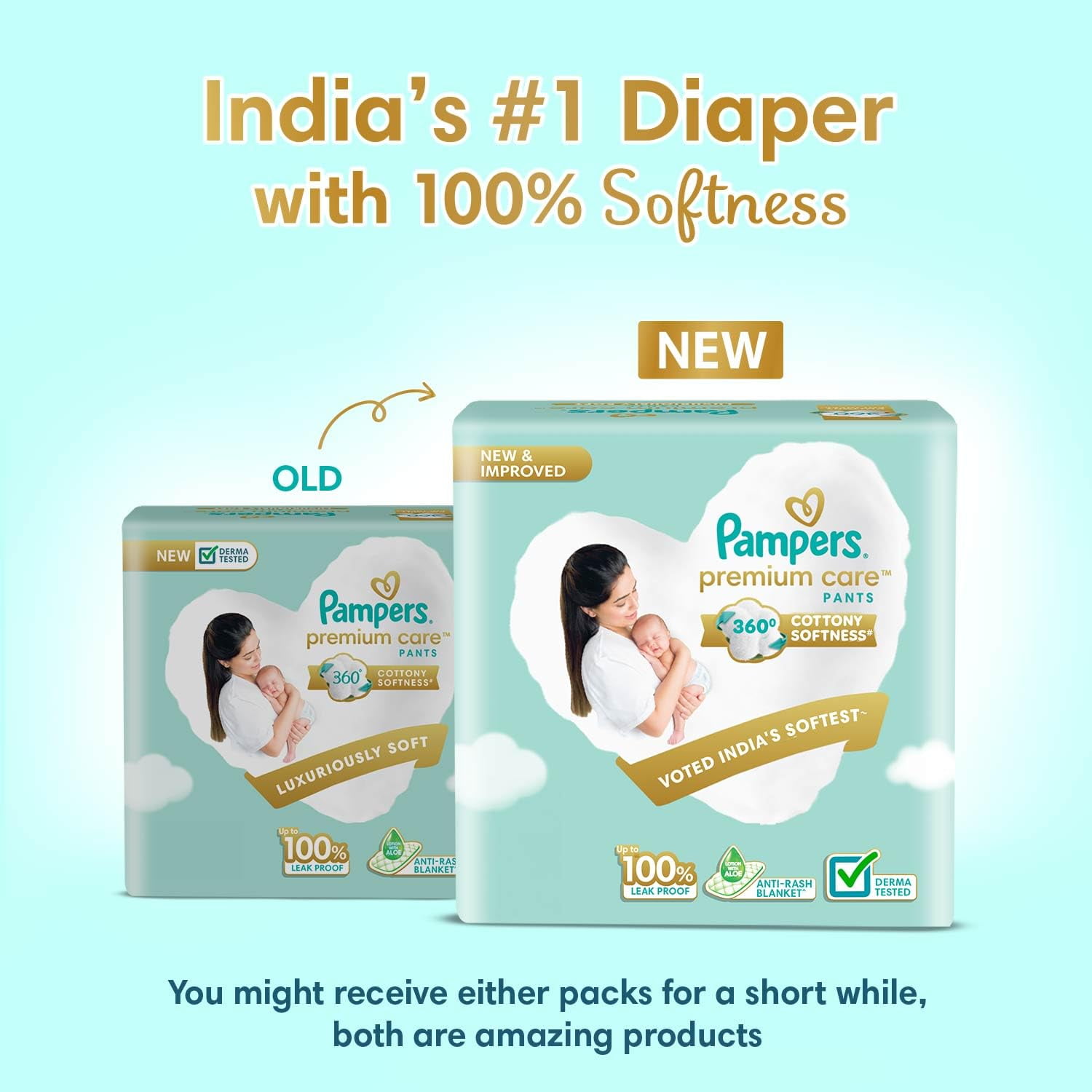 Pampers New Born Baby Diapers Pant Style 70 Count 4-6kg Cottony Softness