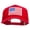Red, variant on American Flag Patched New Big Size Trucker Mesh Cap - Red XL-3XL