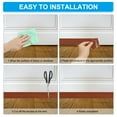 thumbnail image 6 of 3.3FT Door Draft Stopper Silicone Under Door Strips Weather Stripping Seal, Gray (2 Inch Wide, 2 Pack), 6 of 7