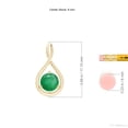 thumbnail image 3 of ANGARA Natural Solitaire Round Emerald Infinity Twist Pendant in 14K Yellow Gold for Women (Size-6mm) | May Birthstone, Birthday, Anniversary, Jewelry Gift for Women | Natural Emerald Necklace, 3 of 8