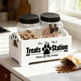 thumbnail image 3 of Durable Pet Food Storage Container Decorative Organizer Jar with Two Airtight Canisters for Cat and Dog Owners, 3 of 3