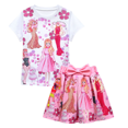 thumbnail image 1 of Nouvelle Robe de Cosplay pour Enfants ins Filles Impression 3D à Manches Courtes Robe Jupe Plissée avec Sac, 1 of 2