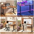 thumbnail image 5 of SEDETA 47 Inch Electric Standing Desk with Wheels, 180° Tiltable Foldable Computer Desk, Height Adjustable Desk for Writing, Drawing, Gaming, Sit Stand Up Desk, Perfect for Bed/Sofa/Office, Brown, 5 of 10