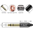 thumbnail image 3 of J&D Cable De 6,35 Mm A 6,35 Mm Carcasa De Cobre Resistente Chapada En Oro Cable Adaptador De Audio Estéreo Trs Macho De 6,35 Mm (1/4 Pulgada) A Trs Macho De 6,35 Mm (1/4 Pulgada) 9 Pies, 3 of 5