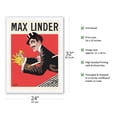 thumbnail image 2 of Max Linder - International Silent Film Star - Vintage Film Movie Poster by Lauro c.1913 - Japanese Unryu Rice Paper Art Print 24 x 32 in, 2 of 4