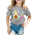 thumbnail image 4 of MIASHUI Haut à Manches Courtes pour Garçons et Filles, T-Shirt Graphique de Pâques, Col Rond d'Été, Gris, 10-11 Ans, 4 of 4