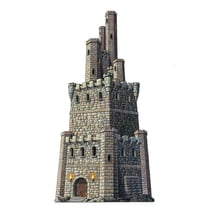 Party Central Club Pack of 12 Gray Medieval Jointed Castle Tower Halloween Hanging Decorations 4'