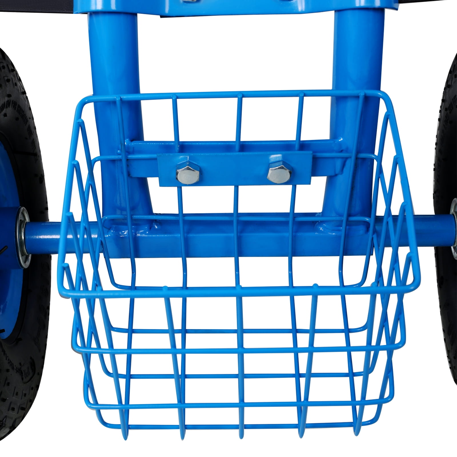 Leumius Rolling Garden Cart with 360 Swivel Seat,Rolling Garden Scooter with Wheels & Tool Tray for Patio,Yard,Lawn,Blue