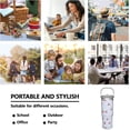thumbnail image 6 of 30 oz Red Cherry Stainless Steel Flip Handle Tumbler Cup,Double Wall Vacuum Insulated Bow Mug with Straw,Lid,Travel Leakproof Water Bottle,Holiday Gift for Women,Her(Style-04), 6 of 6