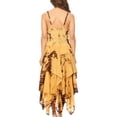 thumbnail image 2 of Sakkas Annabella Corset Bodice Handkerchief Hem Dress - Beige / Brown - One Size, 2 of 5