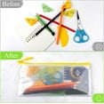 thumbnail image 5 of Mesh Zipper Pouch Bags Small, Zipper Pencil Pouches, 9.2 x 4.7 in Clear Pencil Pouch Bulk, Pencil Bags with Zipper for Travel Storage, 5 of 7