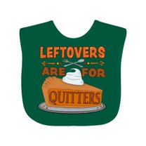 Inktastic Leftovers Are for Quitters with Pumpkin Pie Boys or Girls Baby Bib