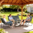 thumbnail image 2 of Outsunny Ensemble de Conversation pour Patio de 4 Pcs avec Coussins, Gris, 2 of 10