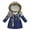 Navy-A, variant on Virmaxy Toddler Baby Girls Puffer Hooded Jacket Floral Graphic Zip Up Windproof Down Coat Winter Thick Warm Outwear For Little Girls Pink-A 6T