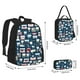 thumbnail image 2 of Disketp Dental Mochila Estampada de Gran Capacidad con Lonchera y Estuche, Set de 3 Piezas para Estudiantes, 2 of 7