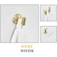 thumbnail image 4 of 3 Piece Bathroom Accessories, 30cm Towel Rack, Toilet Paper Holder, Robe Hook, Brushed Gold, 4 of 5