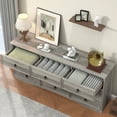 thumbnail image 5 of Winkalon Gray Dresser for Bedroom, Modern Farmhouse Wide 9 Drawer Dresser, Wood Chest of Drawers for Living Room, Bedroom, Hallway, 5 of 9