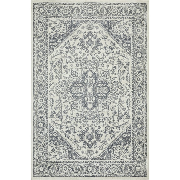Loomaknoti Carleigh Armili 5' x 7' Blue Oriental Indoor Polypropylene Area Rug