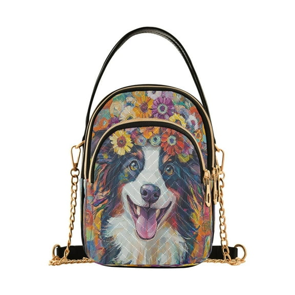 YAZAOO Cross Body Fashion Shoulder Waist Purse Bags Loving Dog Pocket Handbags