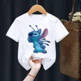 thumbnail image 3 of Camiseta infantil de Disney Lilo Stitch, camiseta kawaii, ropa informal de dibujos animados de anime para niños, camiseta para niñas y niños, camiseta de moda Y2K, 3 of 5