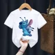 thumbnail image 3 of Camiseta infantil de Disney Lilo Stitch, camiseta kawaii, ropa informal de dibujos animados de anime para niños, camiseta para niñas y niños, camiseta de moda Y2K, 3 of 5