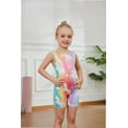thumbnail image 5 of Gymnastics Leotards for Girls Rainbow Unicorn Toddlers Kids Tumbling Outfit Dance Unitard Biketards with Shorts, 5 of 6