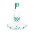 thumbnail image 2 of YiZYiF Girls Camisole Candy Cane Striped Ballet Tutu Dance Dress Figure Skating Christmas Costume Green 14, 2 of 7