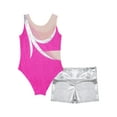 thumbnail image 6 of YEAHDOR Kids Girls Gymnastics Dance 2Pcs Sports Suit Fancy Prints Leotard with Shorts Outfit Set Rose 10, 6 of 7