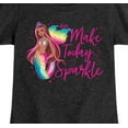 thumbnail image 3 of Barbie - Make Today Sparkle  - Girls Fitted Short Sleeve Graphic T-Shirt, 3 of 5