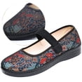 thumbnail image 3 of CHICVOMEY Casual Flats for Women Flower Embroidered Slip-On Flats Breathable Mesh Mary Jane Flats for Women Casual & Work Ballet Flats, 3 of 6