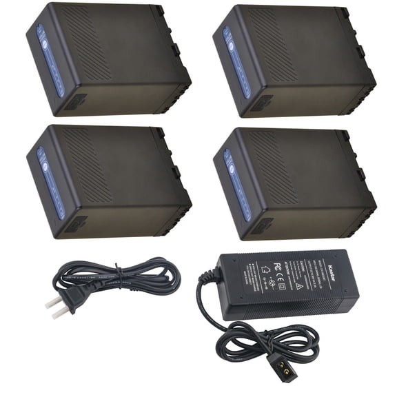 Kastar Battery 4 Pcs and D-Tap Rapid Charger for Sony BP-U90 BP-U95 BP-U96 BP-U60 BP-U65 BP-U66 BP-U68 BP-U30 BC-U1 BC-U2 Sony PMW-150P XDCAM EX HD422 PHU-60K PXW-Z450 PXW-Z190 PXW-Z280 Camcorder