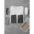 thumbnail image 3 of 3D Square cut into halves Men White T-Shirt, Male Large, 3 of 4