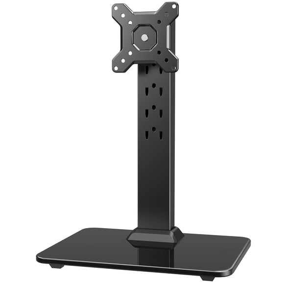 HUANUO Monitor Stand, Freestanding VESA Monitor Mount for 13&Prime;&ndash;34&Prime; Screens up to 44 lbs, 5 Height Options, Swivel Desk Monitor Stand Riser with