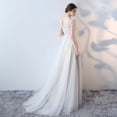thumbnail image 2 of Vestido de noche de banquete blanco Vestido de otoño e invierno Elegante vestido de anfitrión de reunión anual Vestido de encaje ajustado largo, 2 of 2