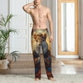 thumbnail image 3 of Cauagu Maple Leaf Meditating Squirrel Mens Pajama Pants Sleep & Lounge Pants,PJ Bottoms with Pockets-XX-Large, 3 of 7