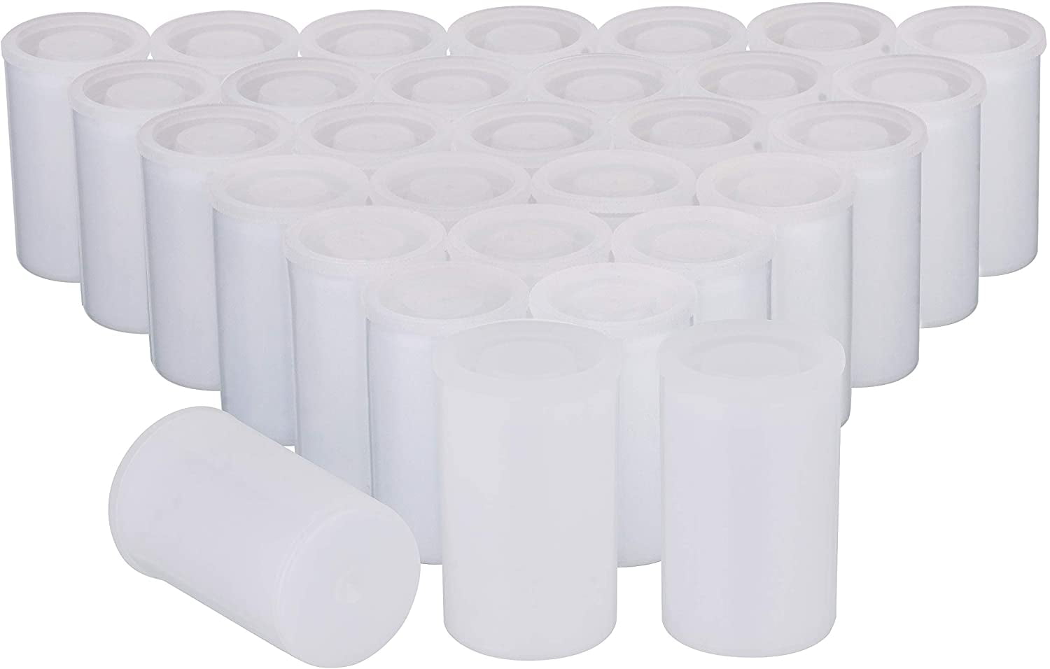 30 PCS Film Canister with Caps for 35mm Film Black 