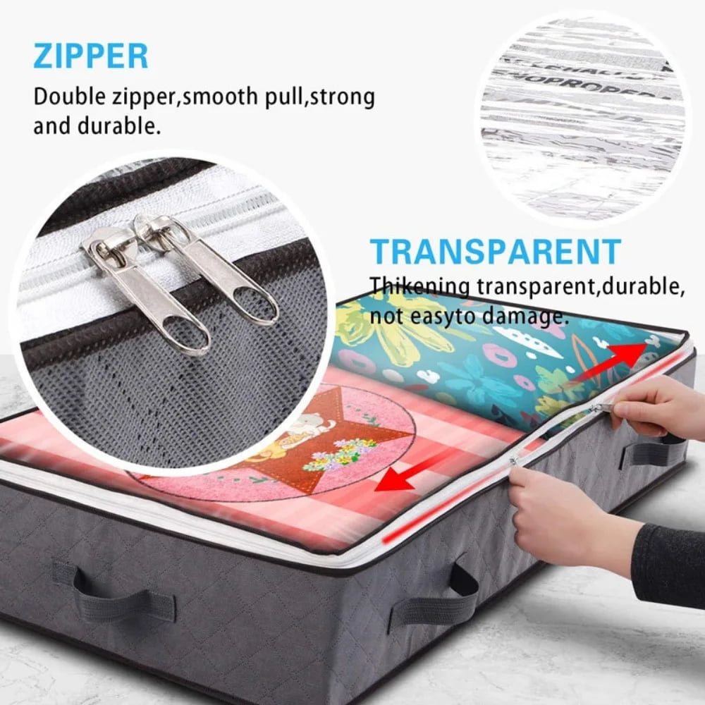 3 Large Smartcube Underbed Storage Bag Wardrobe Organizer Storage Box Bed Box Storage Blanket Toys Quilt Storage Bags