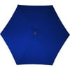 Mainstays 8' Wood Push-Up Market Umbrella, Stadium Blue